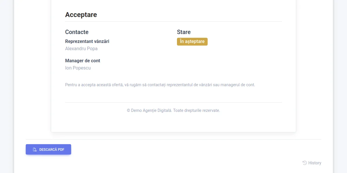 Professional proposal with catalog pricing