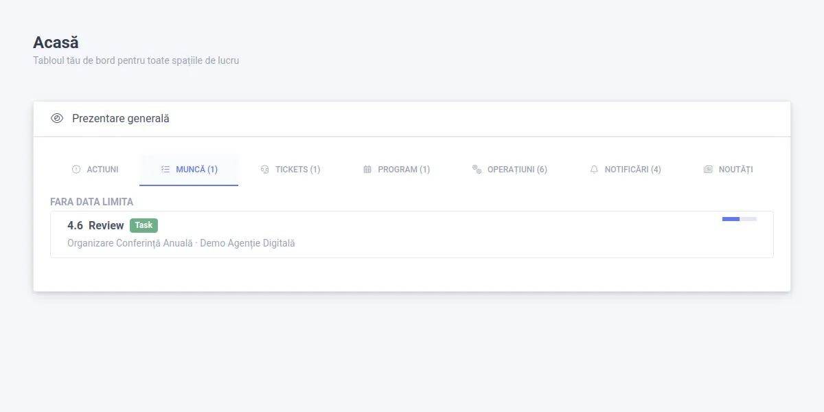 Personal task dashboard
